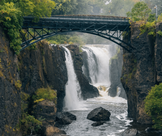 Passaic County Personal Injury Lawyers. Image of waterfall and bridge